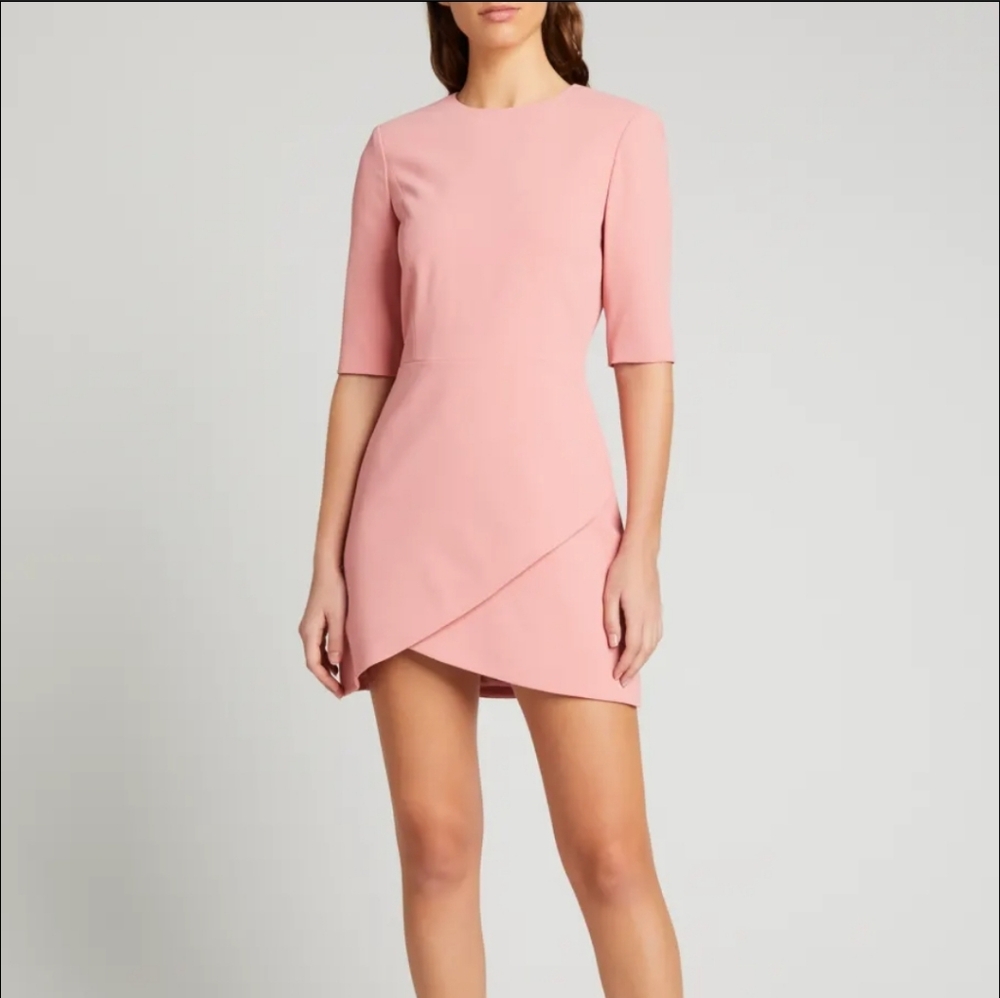 NWT Alice + Olivia Calista Pink Cocktail Dress Size 10 Wedding Career Cocktail